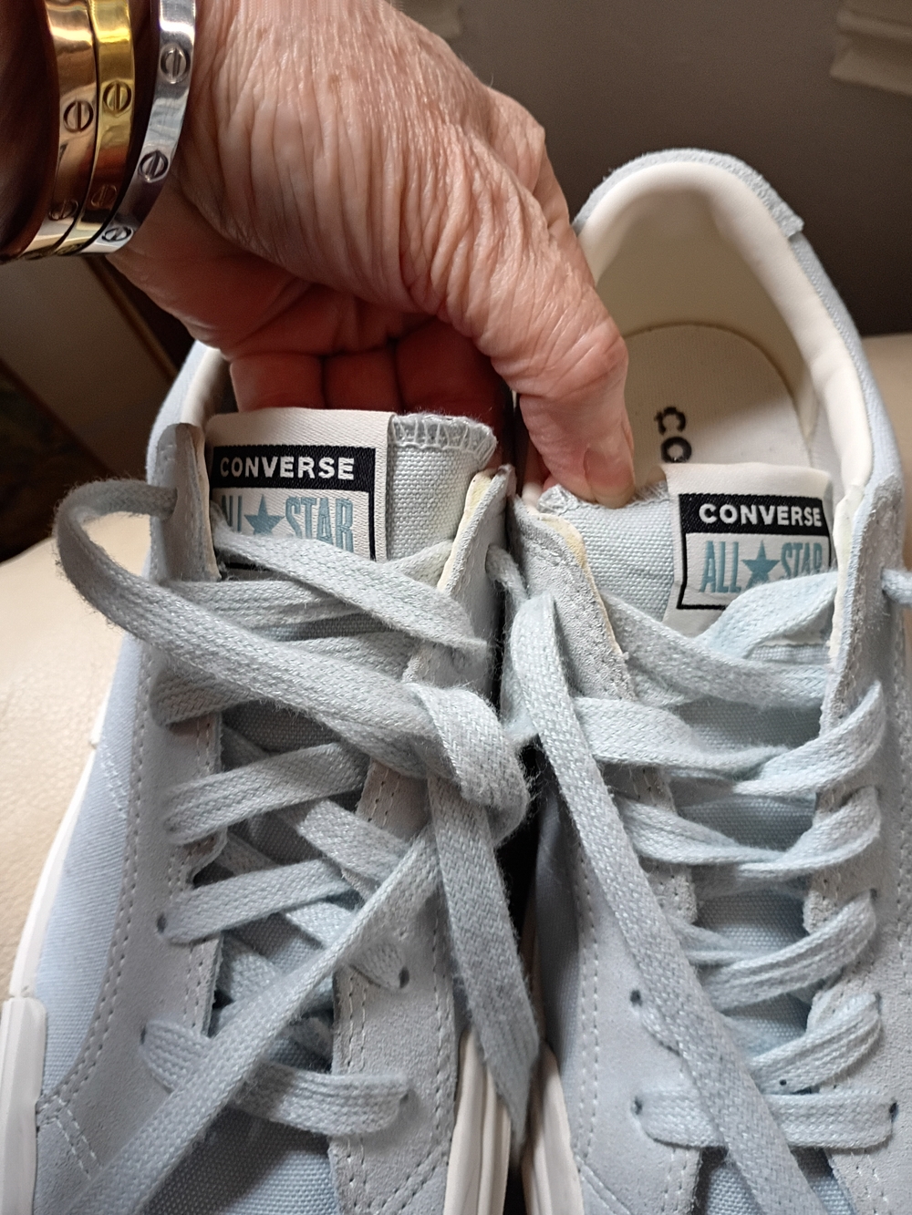 Converse Light Blue Canvas Low-Top Sneakers - Picture 8 of 8